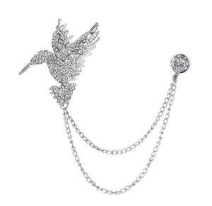 Pin Colibri Plateado