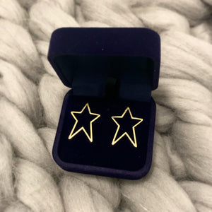 Aretes de Estrella Oro 18k