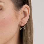 Cargar imagen en el visor de la galería, Aretes de Estrella Oro 18k
