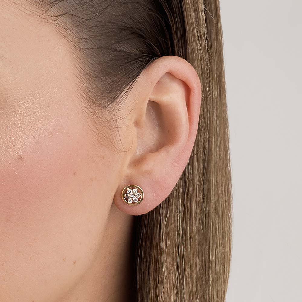 Aretes Circle Diamantes