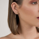 Cargar imagen en el visor de la galería, Aretes One Star Oro 18k

