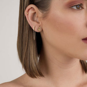 Aretes One Star Oro 18k