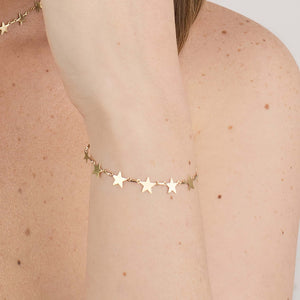 Pulsera Estrellas Oro 18k